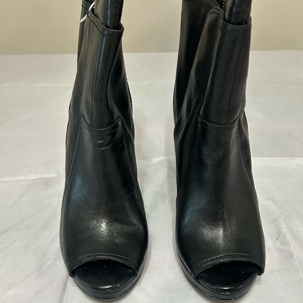 BCBG Peep-Toe Ankle Boots